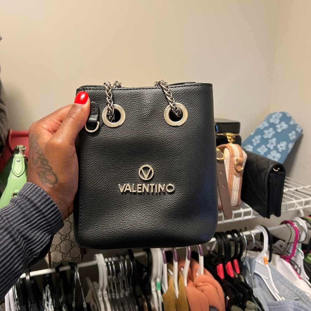 Valentino Black Mini Bag with Chain Strap